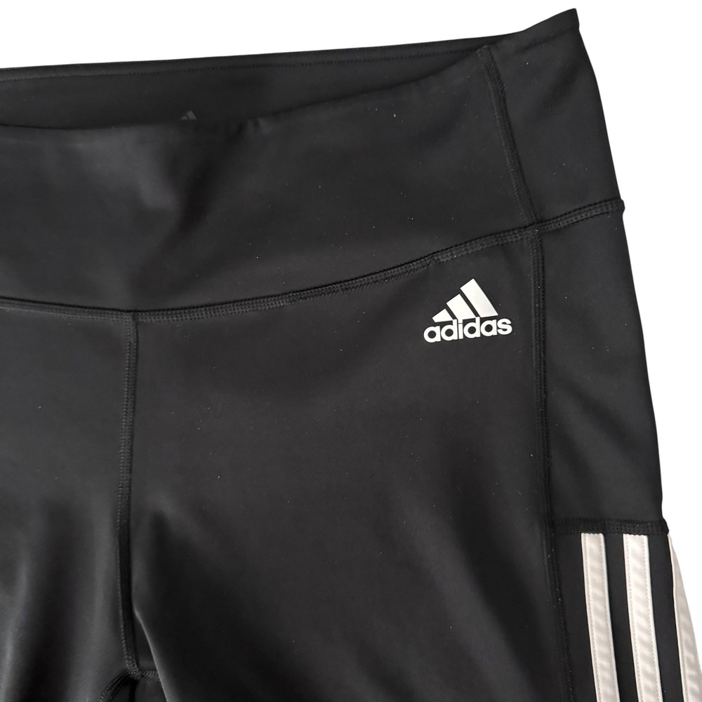 Adidas AeroReady Training Shorts Womens XL Black Athletic 3-Stripe Primegreen - Picture 6 of 14